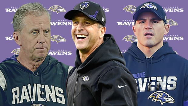 john harbaugh todd monken mike macdonald